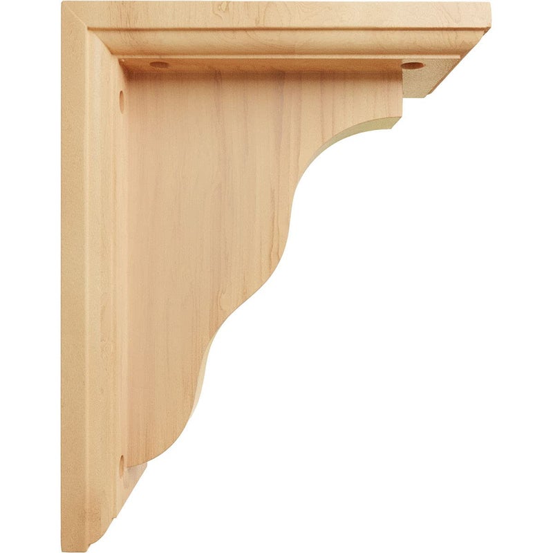 Ekena Millwork BKT03X07X09HARO Hamilton Traditional Wood Brackets, 3 1/2""W x 7""D x 9""H , Red Oak - Image 3
